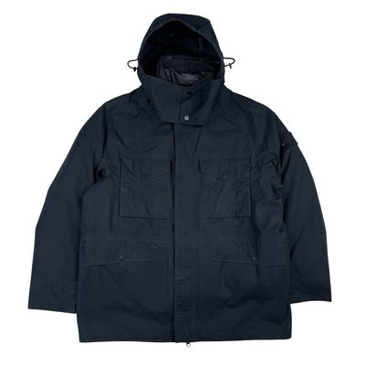Stone Island 2022 O-Ventile Navy Ghost Piece Down Dutch Rope Puffer Jacket - Large