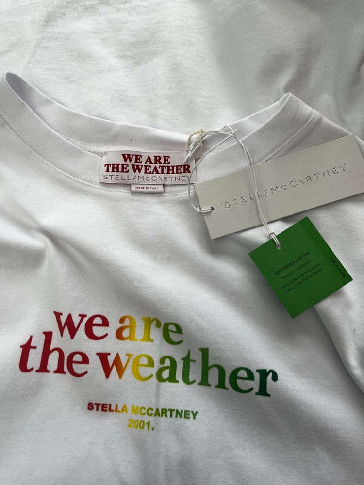 Stella Mccartney White T-Shirt With 'We Are The Weather' Print 6