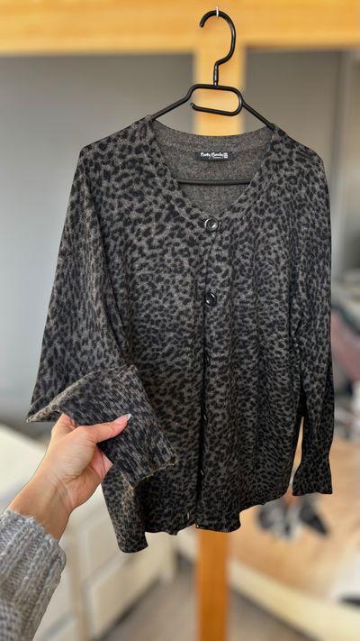 Emily & Fin Leopard Print Cardigan
