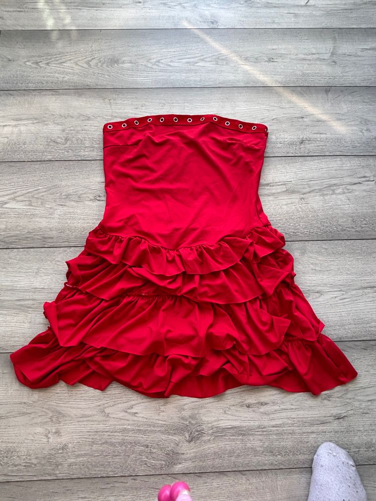 Red Strapless Dress