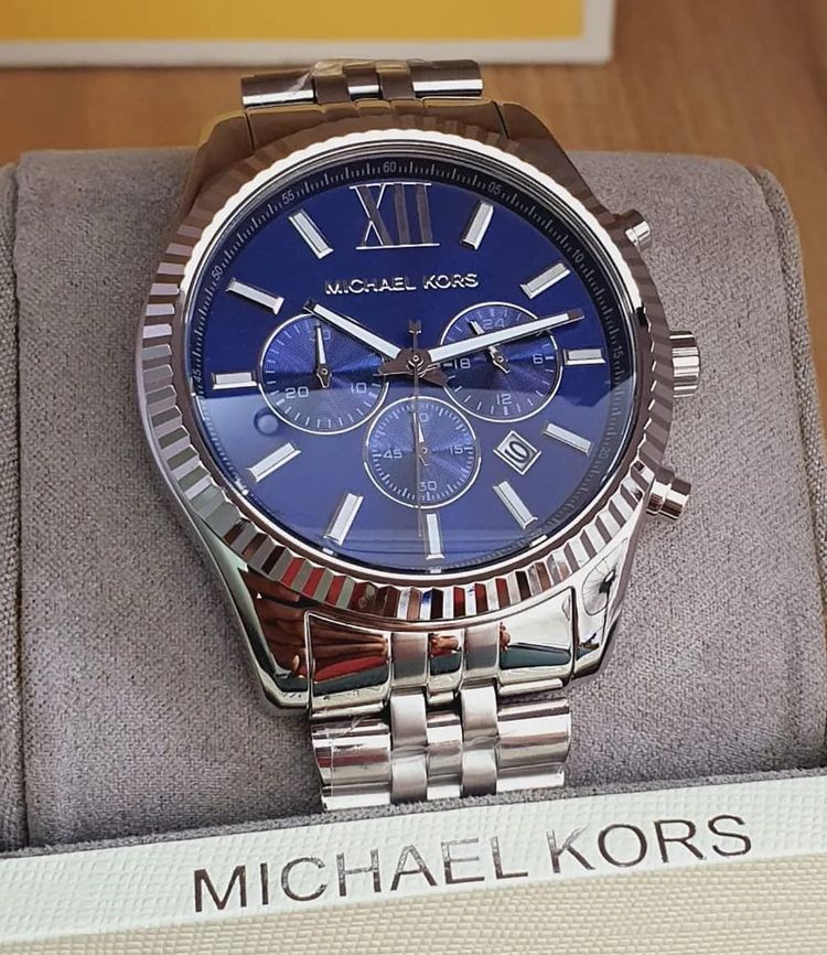 Michael Kors MK8280 Men's Watch Stainless Steel Strap With Blue Dial 8