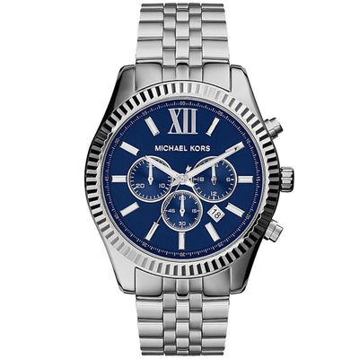 Michael Kors MK8280 Men's Watch Stainless Steel Strap With Blue Dial 1