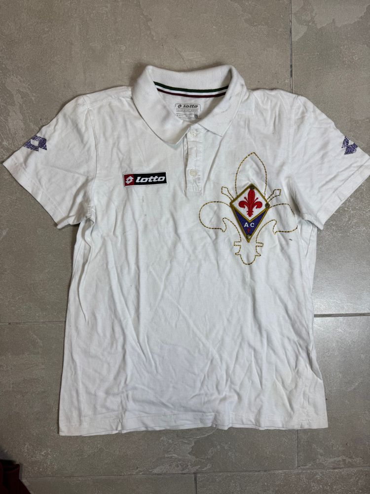 Lotto white polo shirt with AC logo image 1