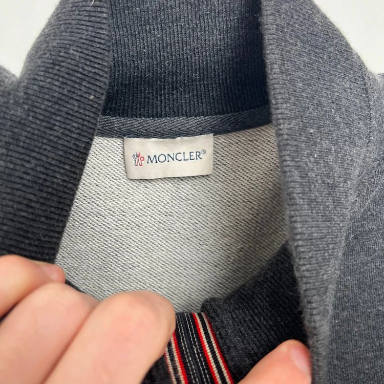 Moncler Grey Zipped Cardigan obraz 5