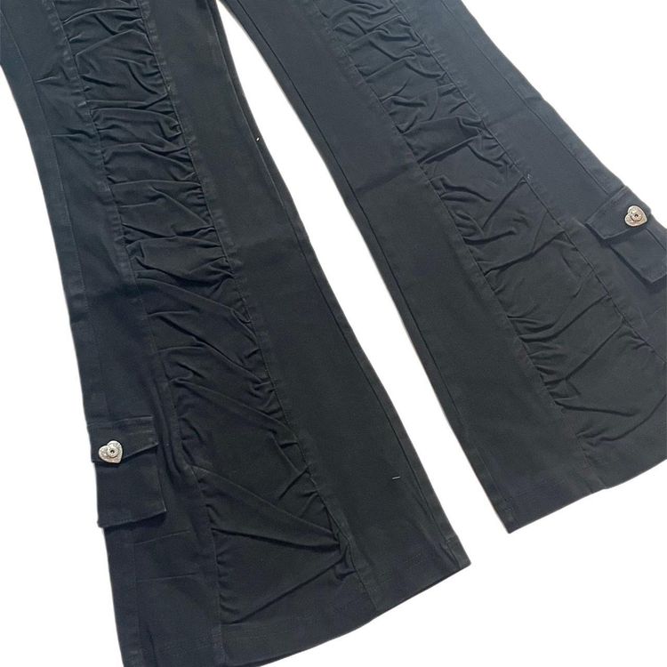 Double Punch Black Ruched Flared Jeans 3