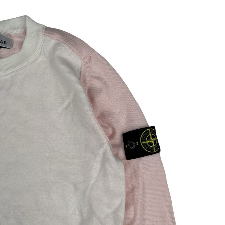 Immagine di Stone Island Junior 2025 White/Pink Pullover Crewneck Jumper - Age 8 3