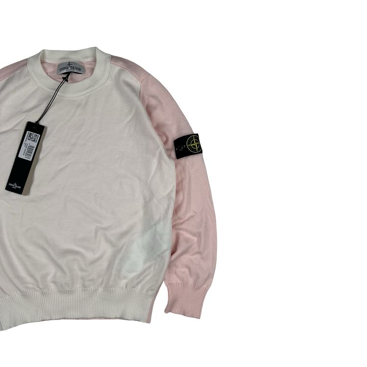 Immagine di Stone Island Junior 2025 White/Pink Pullover Crewneck Jumper - Age 8 2