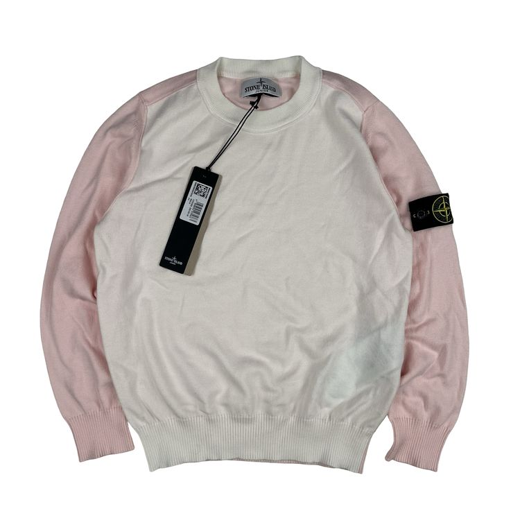 Immagine di Stone Island Junior 2025 White/Pink Pullover Crewneck Jumper - Age 8 6