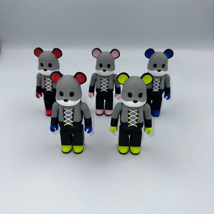 3D PRINTED AIRMAX 95 INSPIRED BEARBRICK - SPARK BLUE image 4