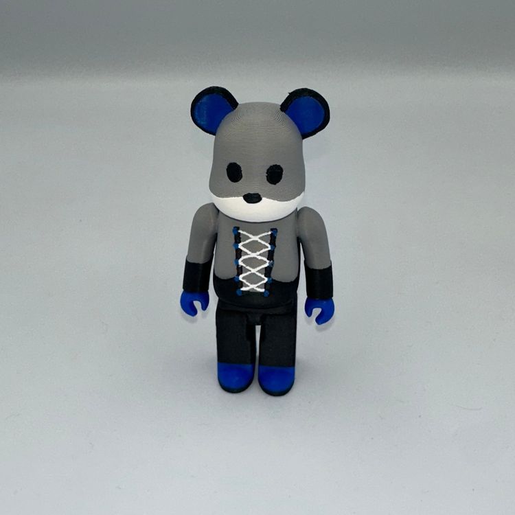 3D PRINTED AIRMAX 95 INSPIRED BEARBRICK - SPARK BLUE image 1