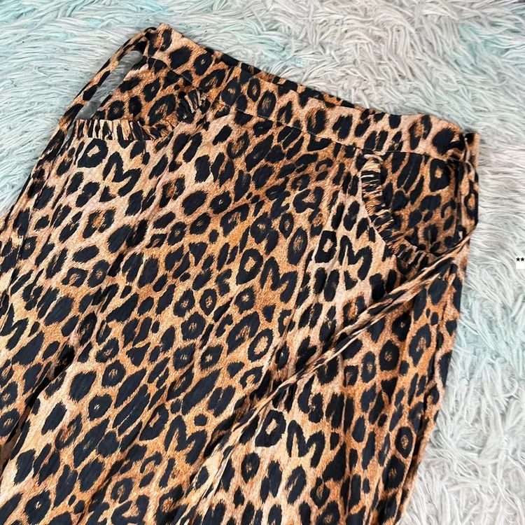 Leopard Print Damson Madder Maxi Skirt - Size 8 image 3