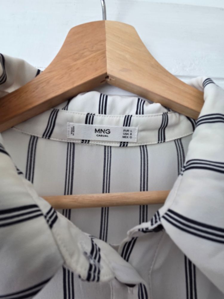 Striped Long Sleeve Shirt Dress 4