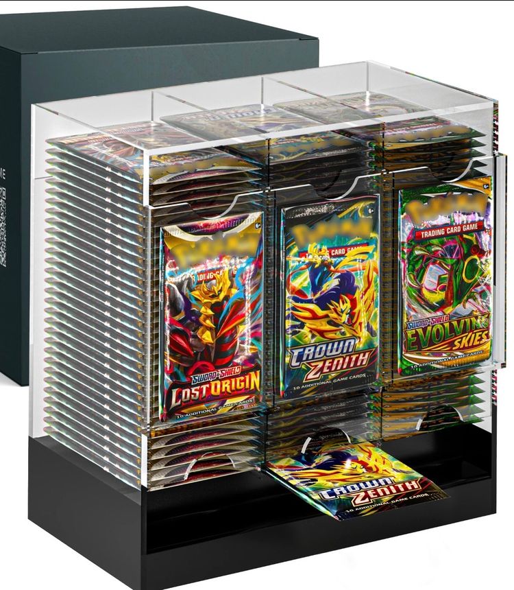 Trading Card Game 3 Booster Pack Display Dispenser 