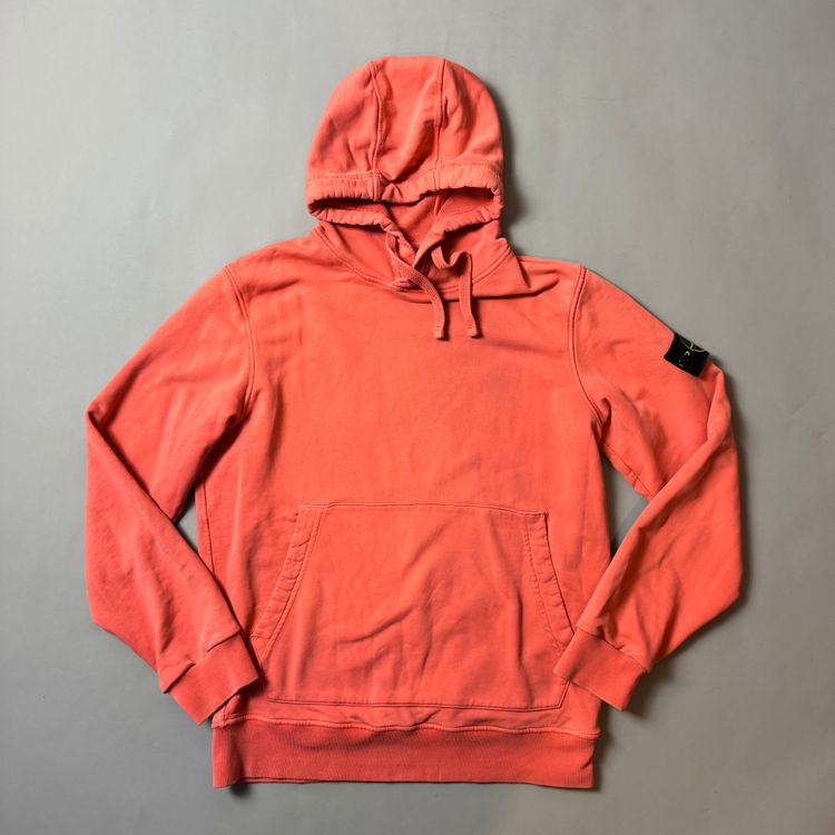 Stone Island Orange Hoodie - Medium