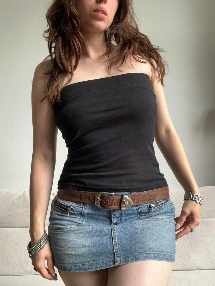 Black Strapless Tube Top image 4