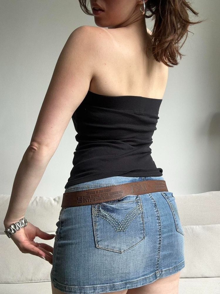 Black Strapless Tube Top image 3