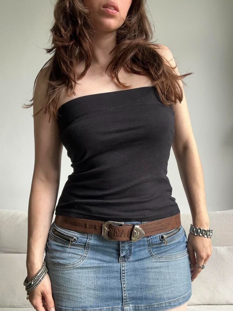 Black Strapless Tube Top image 1