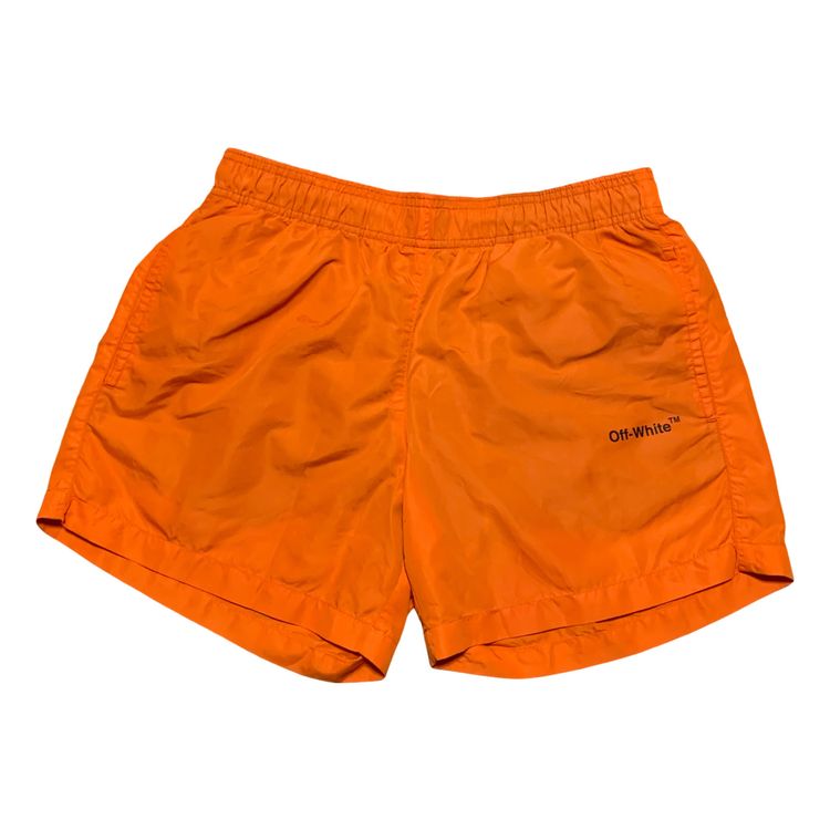 Off White Small Swim Shorts Arrows Orange Virgil Abloh Bottoms