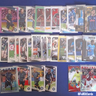 Serie A 29 Card Bundle Topps Football Cards Thuram Pulisic De Bruyne Mint 1