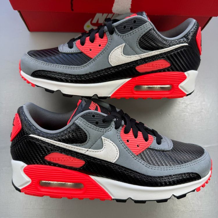 Nike Air Max 90 Size UK 7 Premium Carbon Fiber Infrared Mens Trainers HM9432-001 image 1