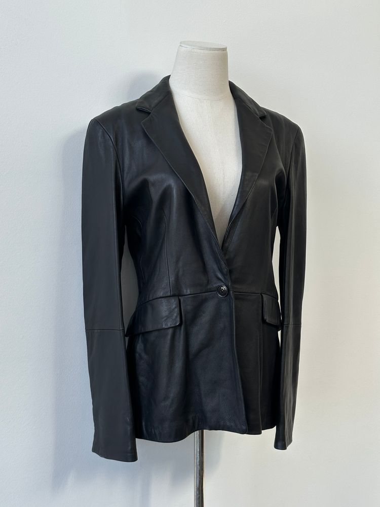 Immagine di Emporio Armani 1990s Fitted Lamb Leather Jacket - S 1