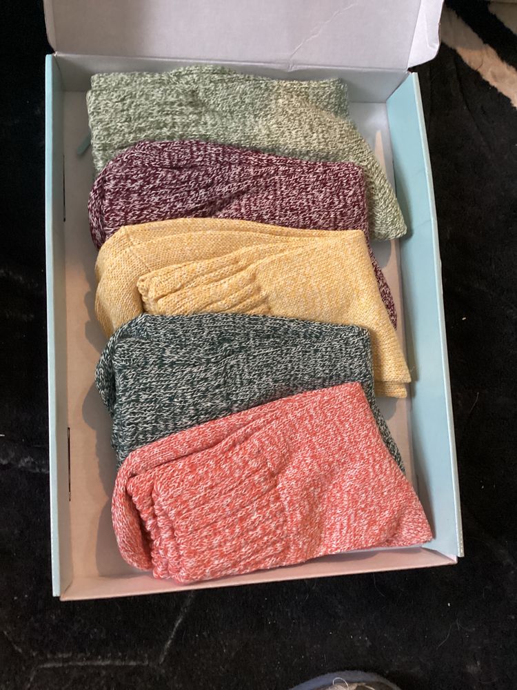 Multicolor Knit Socks Set image 1