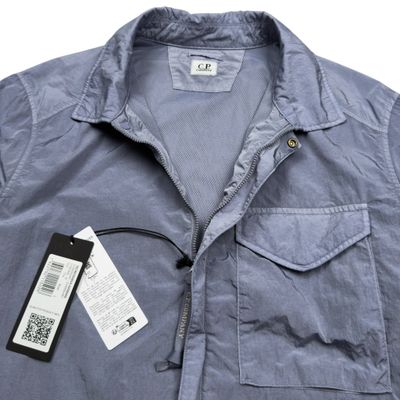 C.P. Company Chrome R Nylon Overshirt - Light Blue 4