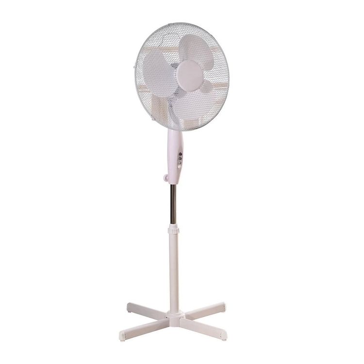 16 Oscillating Pedestal Standing Fan | 3-Speed High Airflow Electric Cooling Fan with Adjustable Height & Cross Base