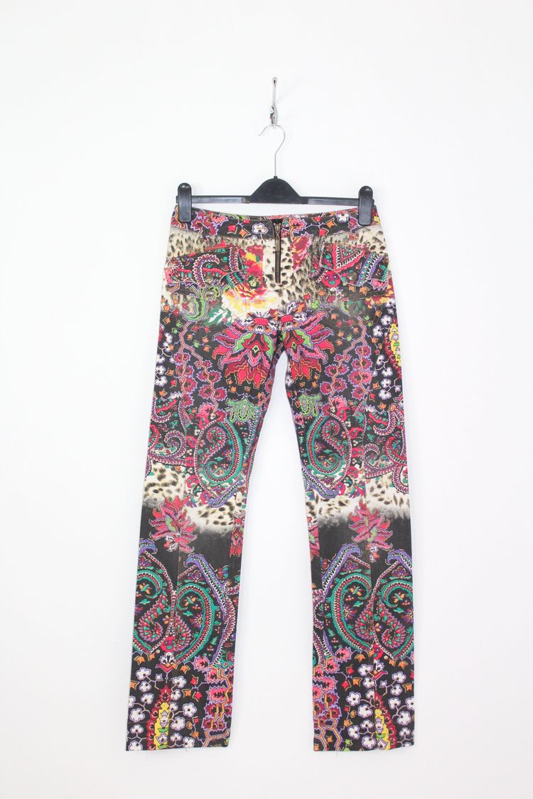 Vintage 80s Casuals JUST CAVALLI 90'S VINTAGE ABSTRACT PRINT PATTERN STRAIGHT LEG JEANS W 30 product image
