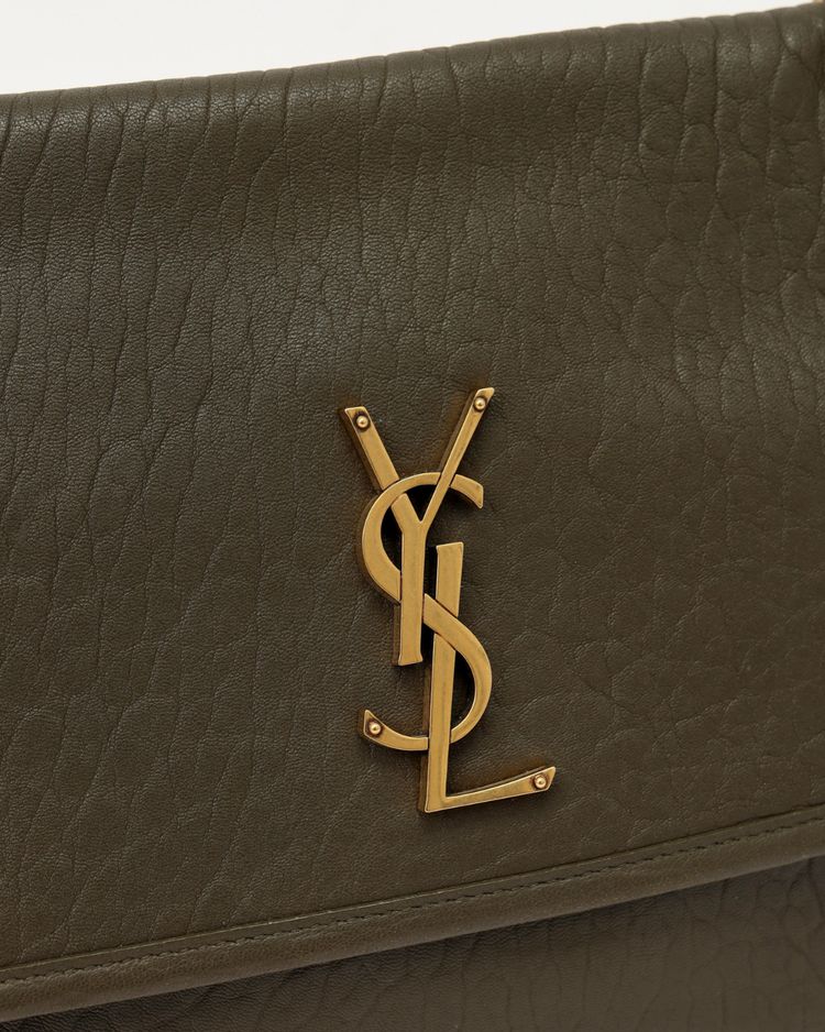 Saint Laurent Borsa Niki Medium Pelle di Agnello Martellata Light Musk — Pre-owned Autentica obraz 2