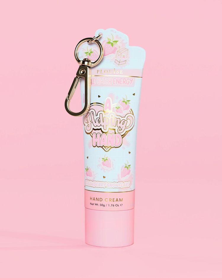 Cream Hand Cream With Keychain - Strawberry Snowflake product image