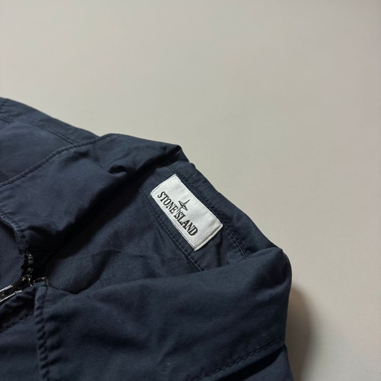Stone Island Supima Cotton Twill Stretch-TC Navy Overshirt - Medium image 5