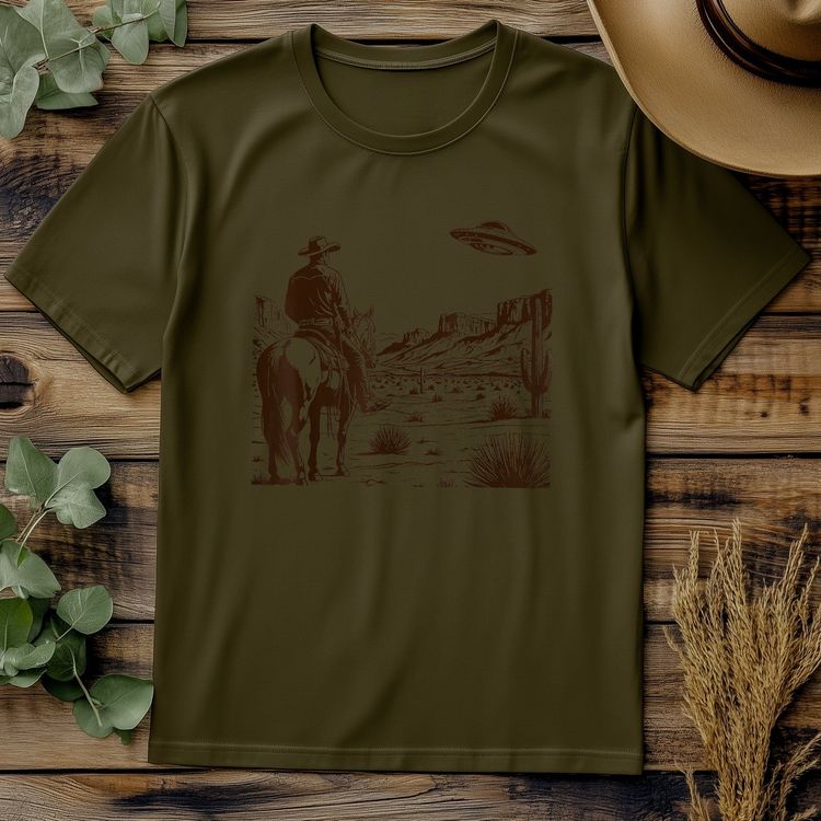UFO Western T-Shirt - Alien Cowboy image 7