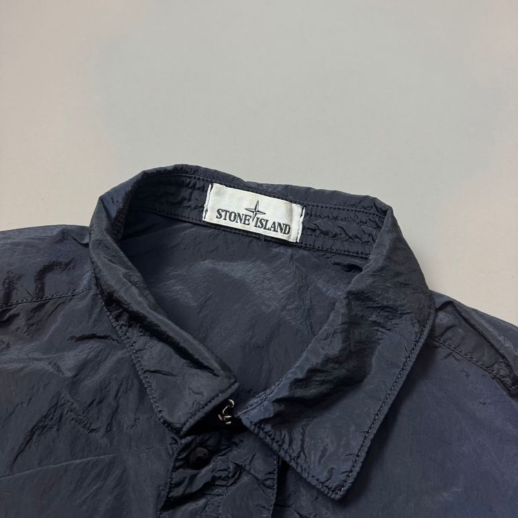 Immagine di Stone island Navy Nylon Metal Shimmer Overshirt - XXL 5