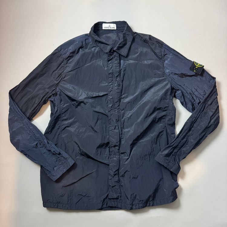 Immagine di Stone island Navy Nylon Metal Shimmer Overshirt - XXL 1