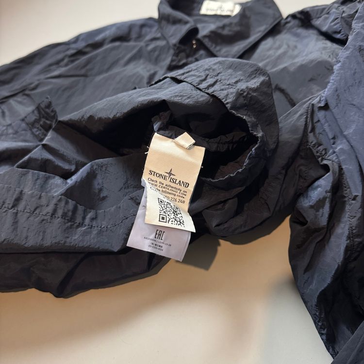 Immagine di Stone island Navy Nylon Metal Shimmer Overshirt - XXL 3