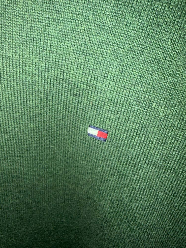 Tommy Hilfiger Green V-Neck Sweater image 3