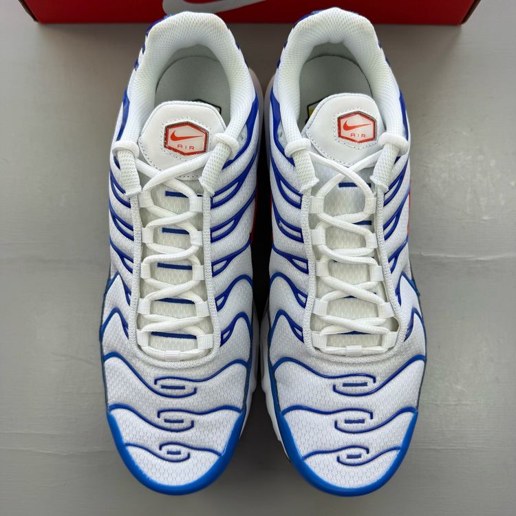 Immagine di Nike Air Max Plus TN Size UK 8 Knicks White Signal Blue Mens Trainers DM0032-107 8