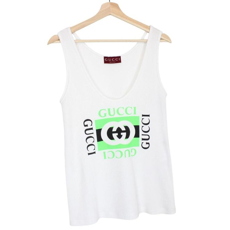 Gucci Logo Print Vest Tank Top Medium image 1
