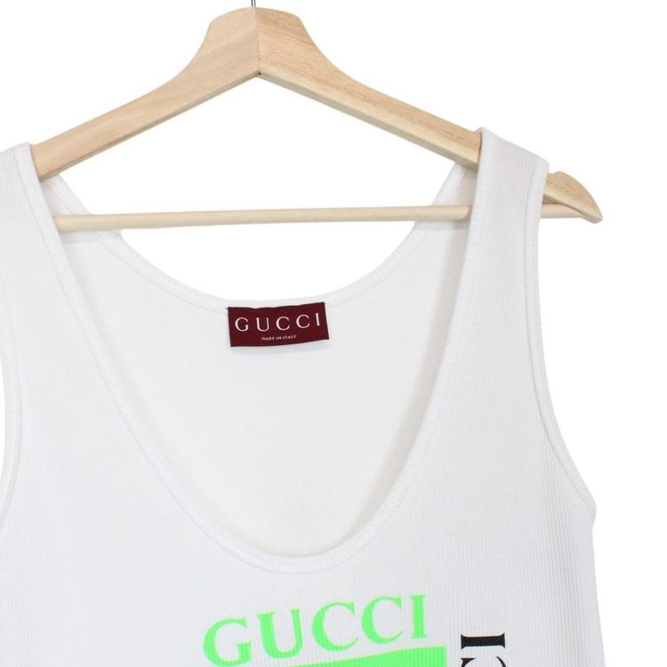 Gucci Logo Print Vest Tank Top Medium obraz 5