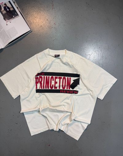 White T-Shirt With Princeton Review Print