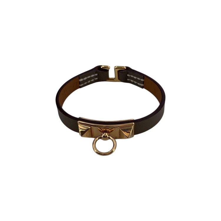 Hermes Leather Bracelet Rivale Mini obraz 1