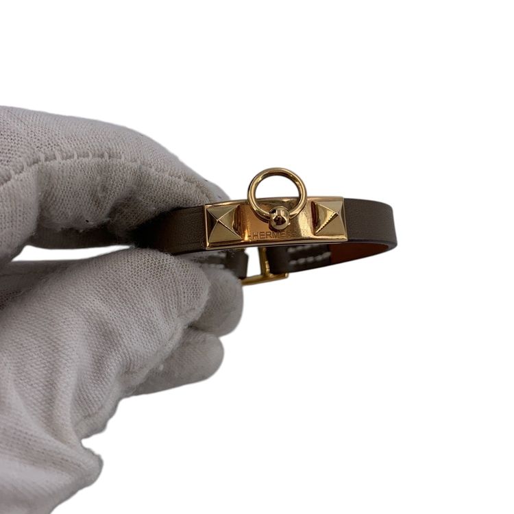 Hermes Leather Bracelet Rivale Mini obraz 5