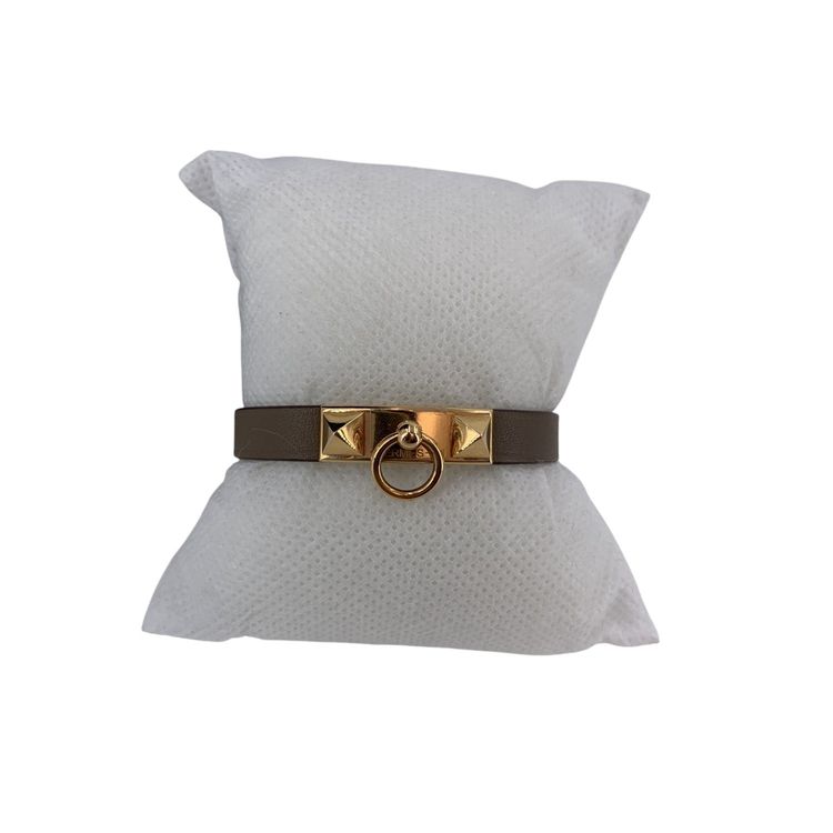 Hermes Leather Bracelet Rivale Mini obraz 6