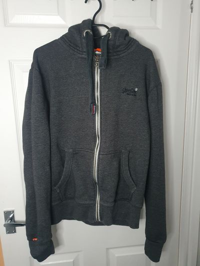 Superdry Grey Zip-Up Hoodie