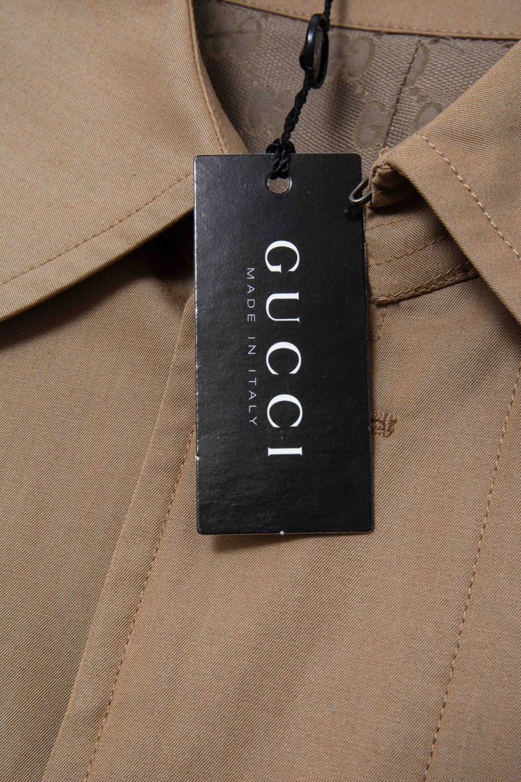 Gucci Vintage Monogram-Lined Cotton Gabardine Trench Coat imagen 18