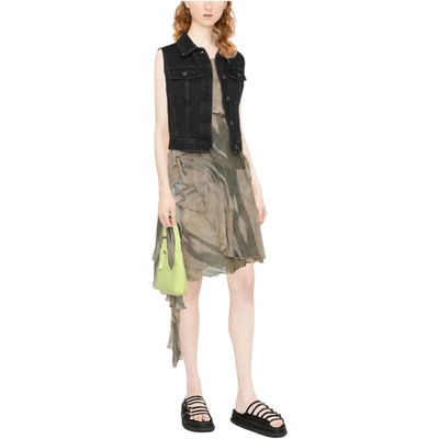 DIESEL DE-SLIMMY-SM Womens Denim Waistcoat Sleeveless Trucker Tops Vest Gilet 7
