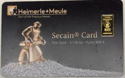 1/100 oz Gold Bar Card