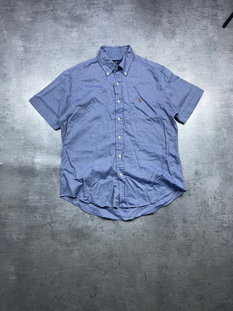 Koszula z krótkim rękawem Ralph Lauren Chambray Oxford
