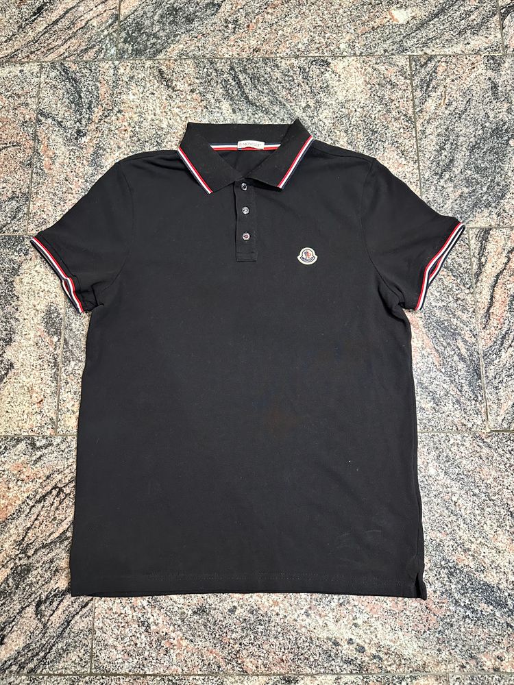 Moncler black polo shirt